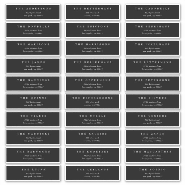 Klassische Mongram Black Wappen Hochzeit Aufkleber (Vorderseite)