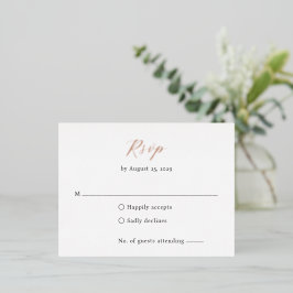 Klassische Monogramm-Eleganz Hochzeit-Folie-RSVP-K Folie Einladungspostkarte