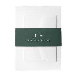 Klassische Monogramm-Hochzeit Einladungsbanderole