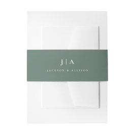 Klassische Monogramm-Hochzeit Einladungsbanderole