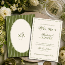 Klassische Monogramm-Hochzeit im Stil des alten Ge