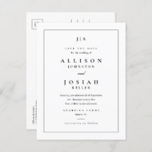 Klassische Monogramm-Hochzeit speichert das Datum