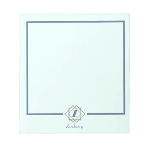 Klassische Monogramm Initial in Frames Individuell Notizblock