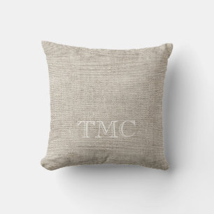 Klassische Monogramm-INITIALE neutrale Leine zeitl Kissen