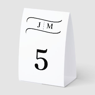 Klassische Monogramm-Karten Geschenke Hochzeit Kal Tischaufsteller