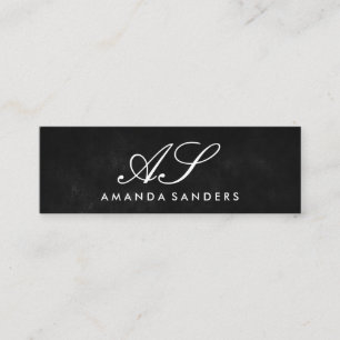 Klassische Monogramm-Textur Mini Visitenkarte