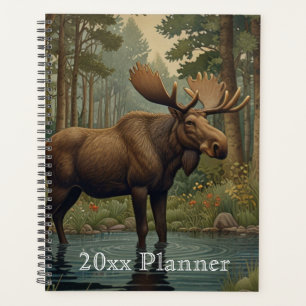 Klassische Moose boho Waldlandschaft Planer