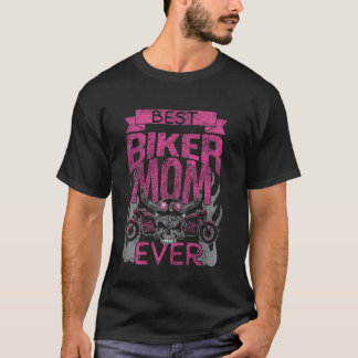Klassische Motorradbikerin Mutter Beste Bikerin Mu T-Shirt