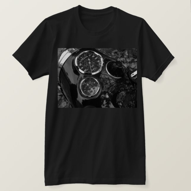 Klassische Motorradmessgeräte T-Shirt (Design vorne)