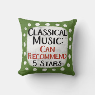 Klassische Musik Review 5 Stars Throw Kissen