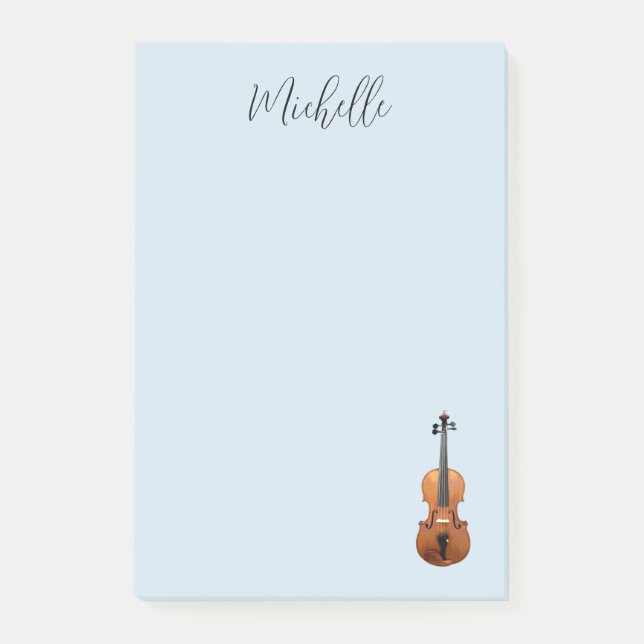 Klassische Musik Violin Blue Post-it Klebezettel (Vorderseite)
