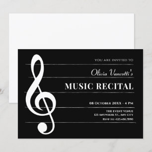 Klassische Musiknoten Einladung