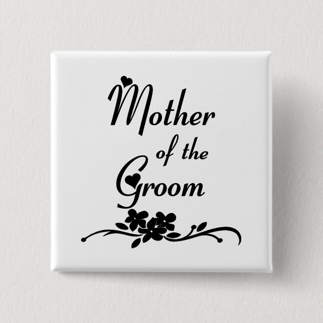 Klassische Mutter des Bräutigams Button (Vorderseite)