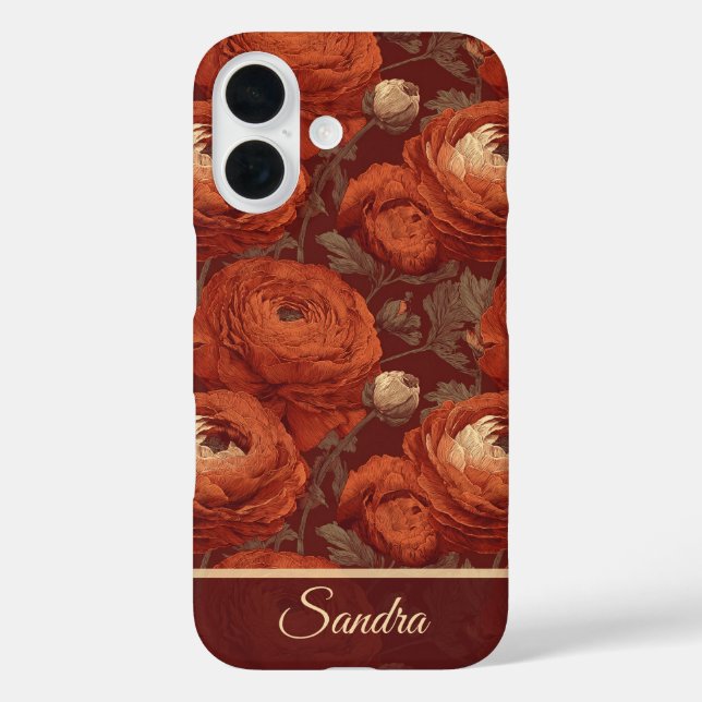 Klassische Mutter-Geschenke Ranunculus Name iPhone 16 Hülle (Rückseite)