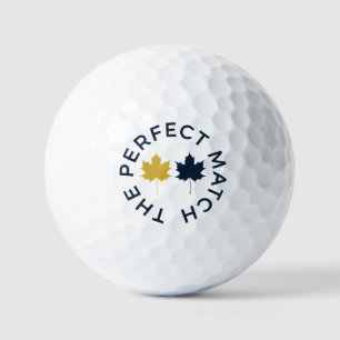 Klassische Navy-Gold-Monogramm-Hochzeit in perfekt Golfball