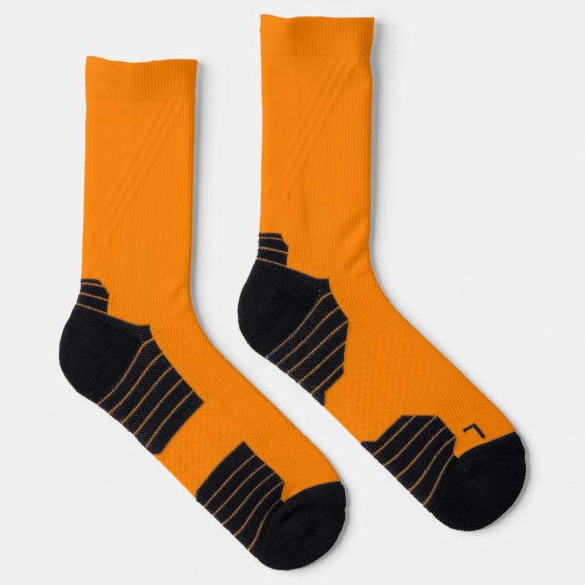 Klassische Neon Orange Socken Soft Sleek und stilv (Rechts)