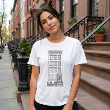 Klassische New Yorker Treppenhaustür-Wohnungszeich