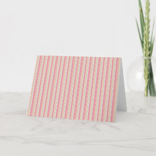 Klassische Notizkarten mit rosa Streifendesign Karte