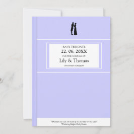 Klassische Novel-Buchdecke inspiriert Hochzeit Save The Date