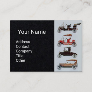 KLASSISCHE OLTAUTOS Auto Automobil Schwarz Papier Visitenkarte