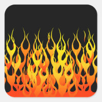 Klassische Orange Racing Flammen auf Feuer