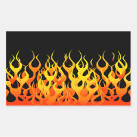 Klassische Orange Racing Flammen auf Feuer