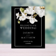 Klassische Orchideen umrahmen elegantes Hochzeitss