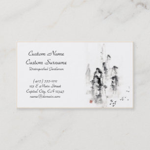 Klassische orientalische chinesische sumi-e visitenkarte