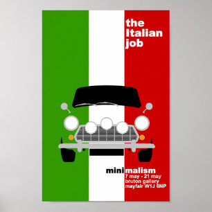 Klassische Original Mini Car Minimalistische Kunst Poster