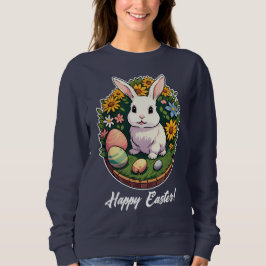 Klassische Ostersonnige Illustration. Frohe Ostern Sweatshirt
