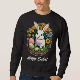 Klassische Ostersonnige Illustration. Frohe Ostern Sweatshirt