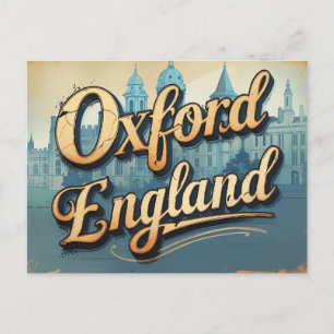 Klassische Oxford Retro View Postkarte