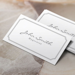 Klassische Pearl White-Hygieniker-Visitenkarte Visitenkarte