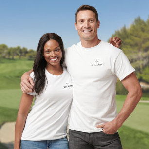 Klassische personalisierte Golfschläger mit Namen T-Shirt