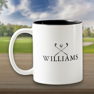 Klassische personalisierte Golfschläger mit Namen Zweifarbige Tasse