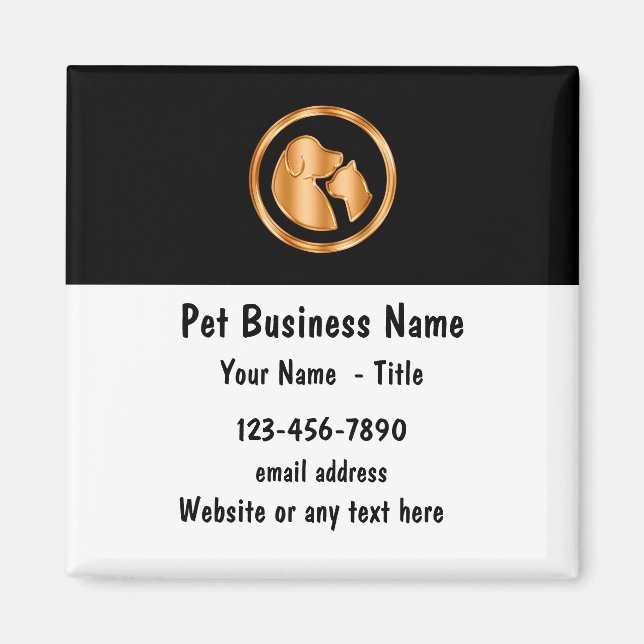 Klassische Pet Service Trendy Business Magnete Magnet (Vorne)