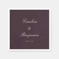 Klassische Pflaumen-Schrift Elegante Hochzeit Benu