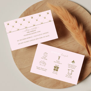 Klassische Pflege von Blush-Gold-Kronenschmuck Visitenkarte