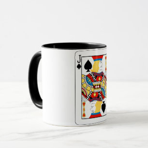 Klassische Pik-Bube-Pokerkarte Tasse