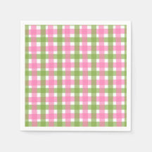 Klassische Pink-Grün-Gingham-Party