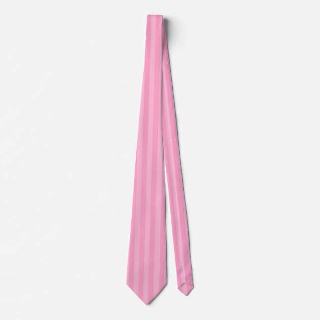 Klassische Pink Stripe Krawatte Stilvoll Trendy (Vorderseite)