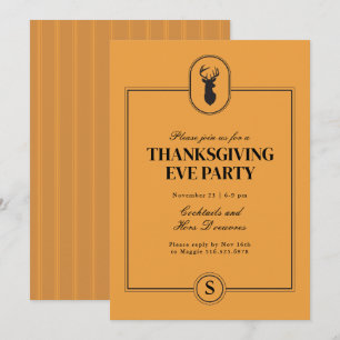 Klassische Pinstripe-Einladung zum Abend vor Thank Einladung
