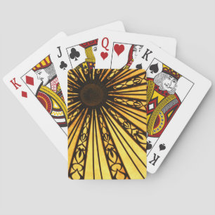 Klassische Playing Cards in Gelb und Schwarz Spielkarten