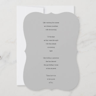 Klassische Poem Grußkarte für jemanden, den Sie Li