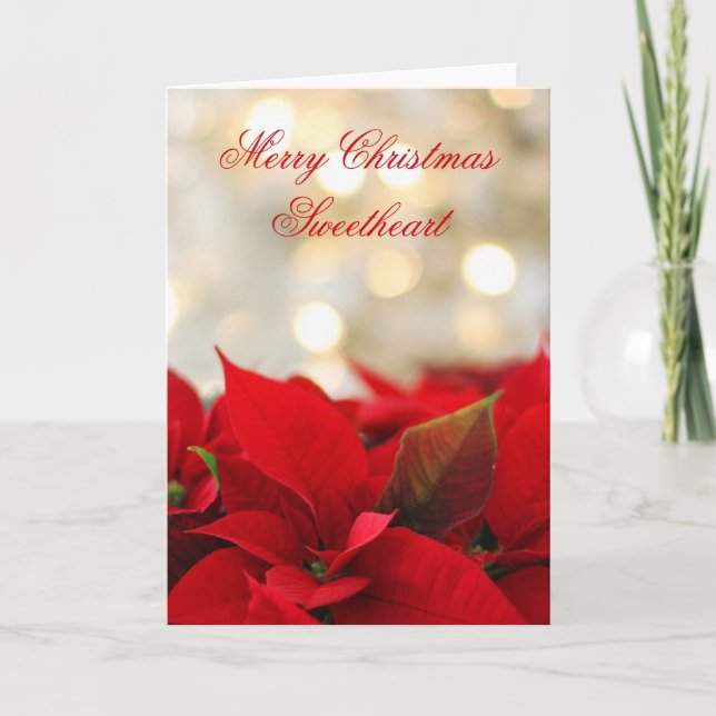 Klassische Poinsettia Romantische Weihnachten (Vorderseite)