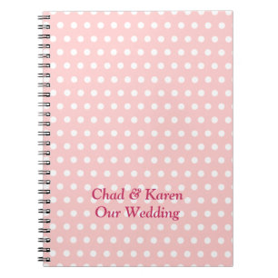 Klassische Polka Dot Muster Hochzeitsbücher Notizblock
