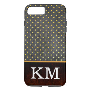 Klassische Polka-Punkte für Monogramm Case-Mate iPhone Hülle