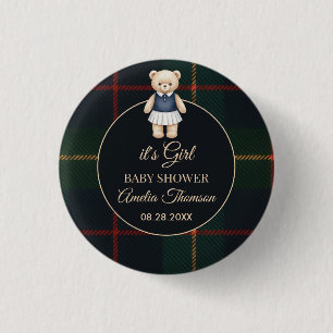Klassische Polo-Teddybär-Preppy-Karobaby-Party Button