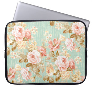 Klassische Populäre Blume Nahtloses Muster im Hint Laptopschutzhülle