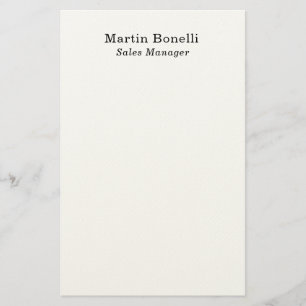 Klassische professionelle eigene Namensinformation Briefpapier